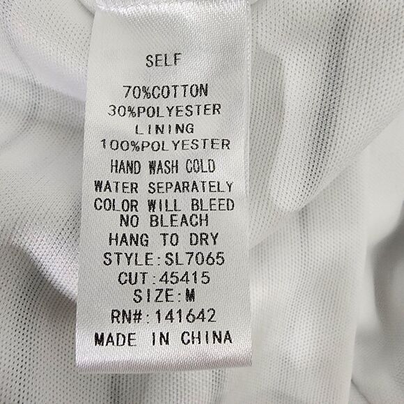 Plush Boutique Jumpsuit Med White Blue Striped Off Shoulder Spaghetti Strap Wide - Picture 10 of 10